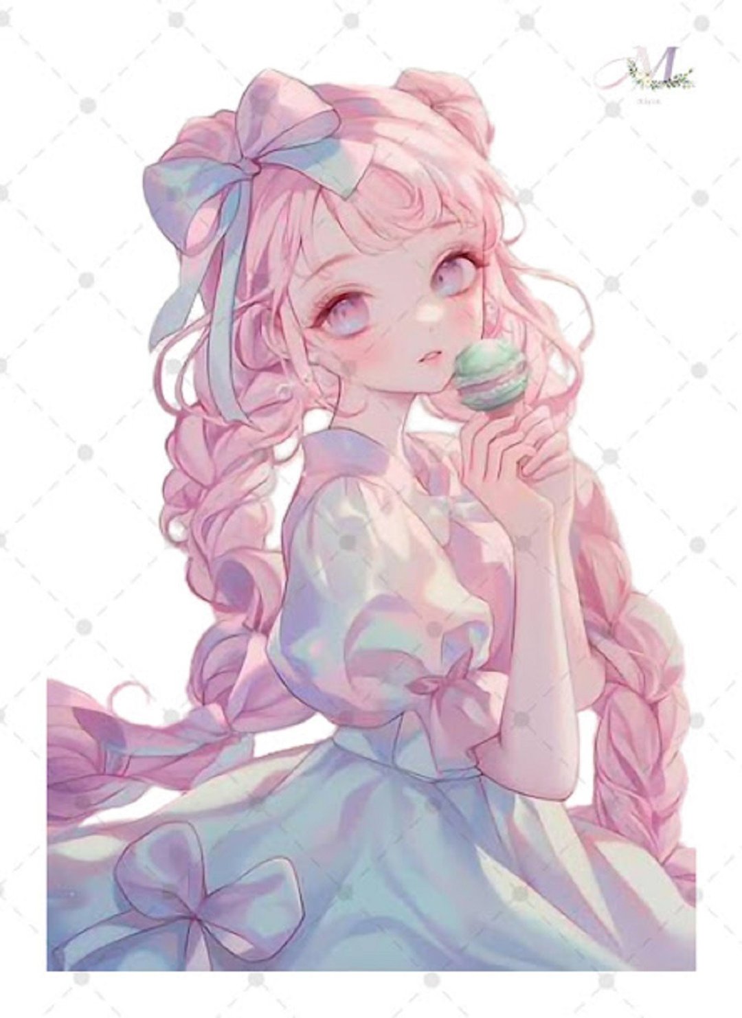 贴纸 original sticker 人物贴纸 原创贴纸 女孩贴纸 装饰贴纸 - 贴纸 - 纸 粉红色