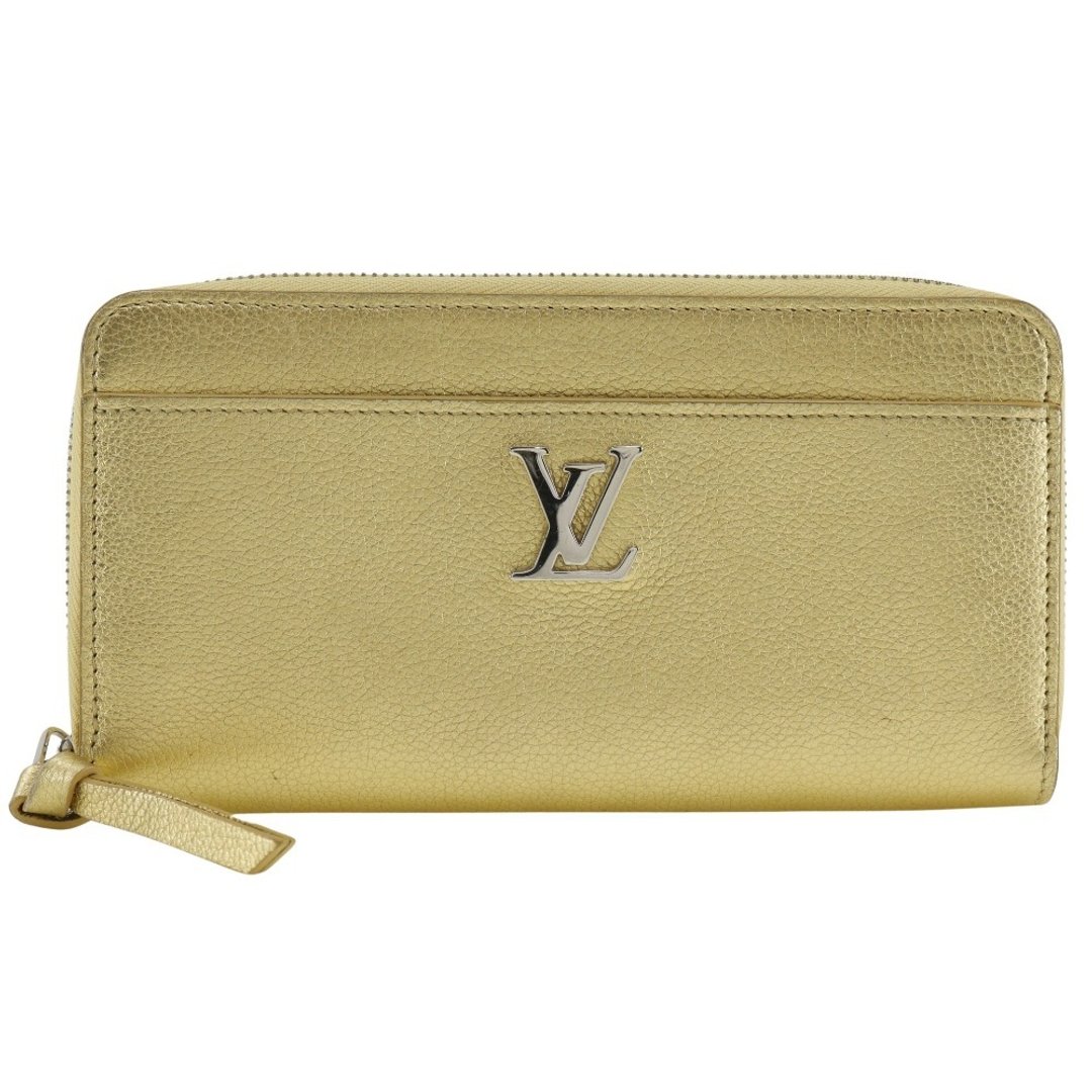 【日本直送】路易威登 LOUIS VUITTON Zippy Lock Me 长夹 日本限定色 M69058 颗粒小牛皮 女性【二手】 - 皮夹/钱包 - 真皮 金色