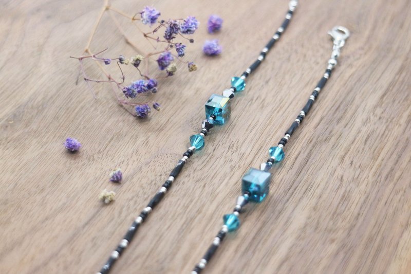 眼镜链、口罩链/大方系列 - 土耳其绿 - 口罩 - 水晶 