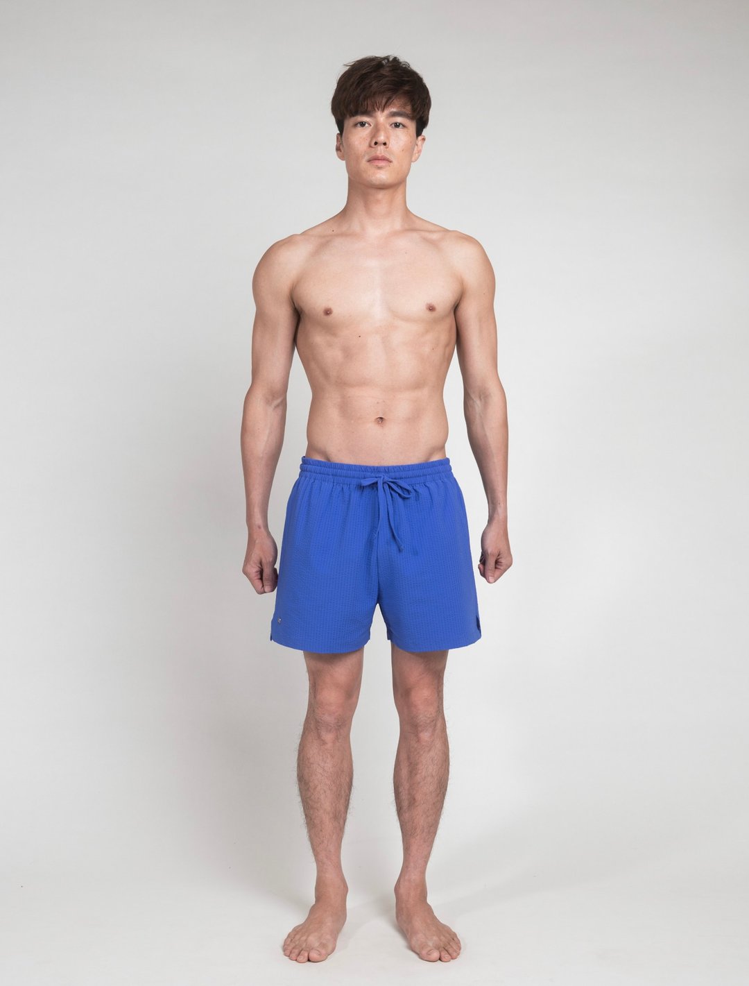 Cobalt Blue 钴蓝色 / 男款泡泡纱 度假短裤 - 男士短裤 - 其他材质 蓝色