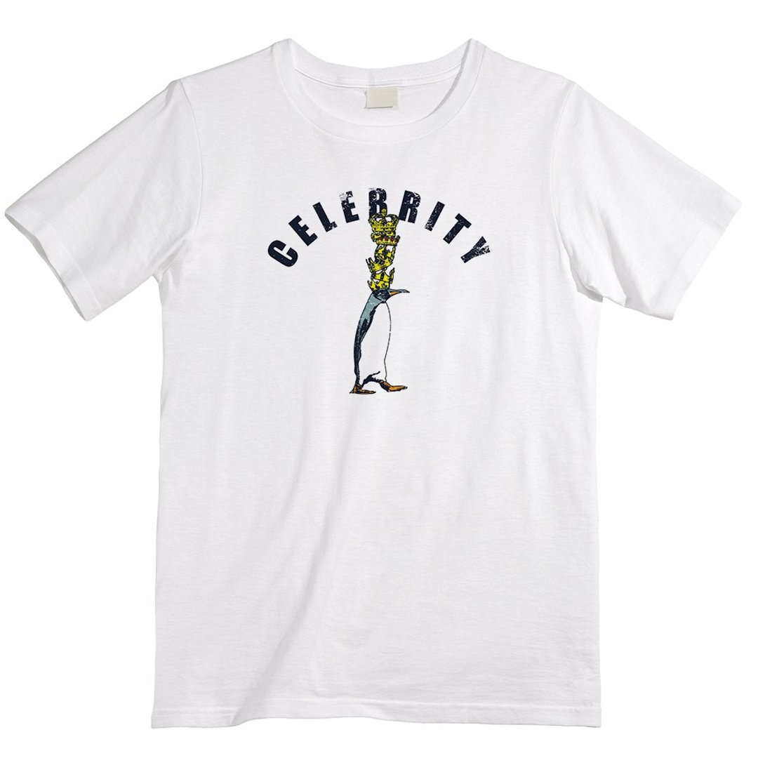 T恤/ Celebrity penguin - 男装上衣/T 恤 - 棉 白色