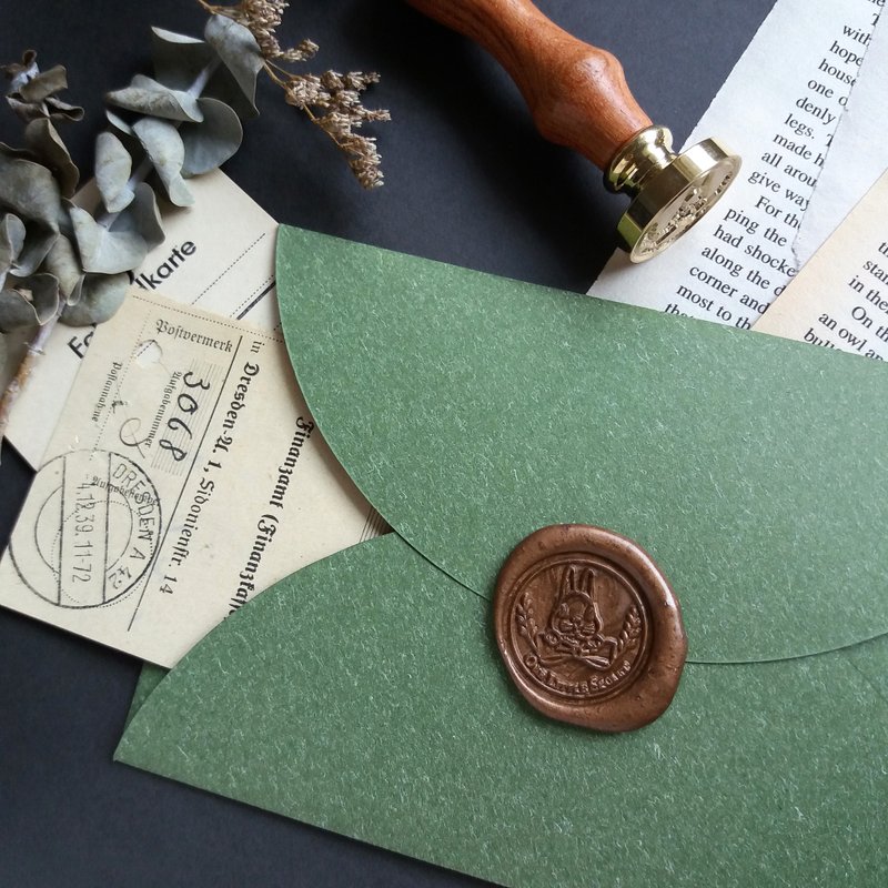 兔兔 熊熊 结婚 火漆章 封蜡章 - 印章/印台 - 其他金属 