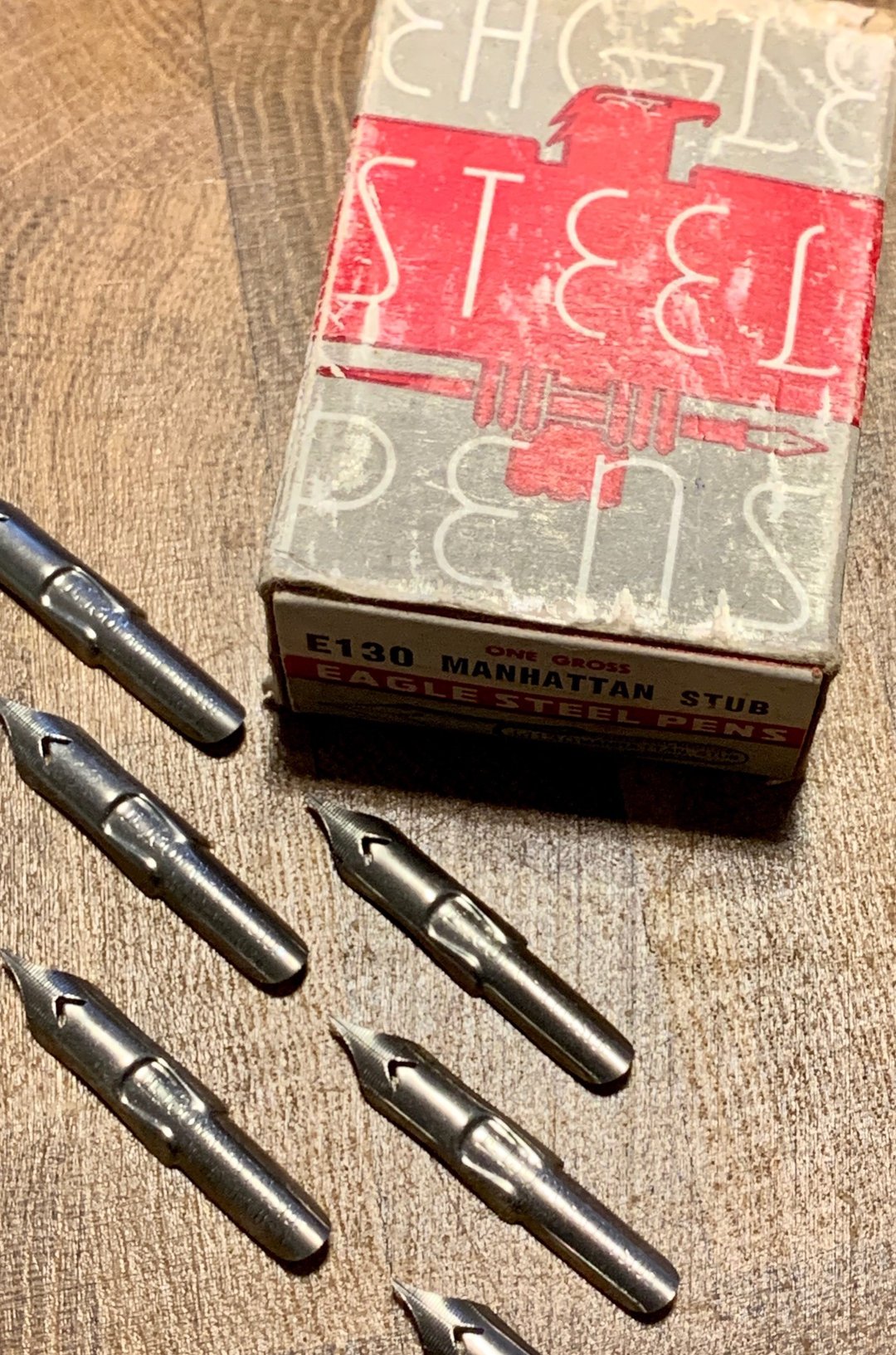 1950年代 美国老笔尖 Eagle E130 Manhattan Stub 沾水笔尖 - 蘸水笔 - 其他金属 