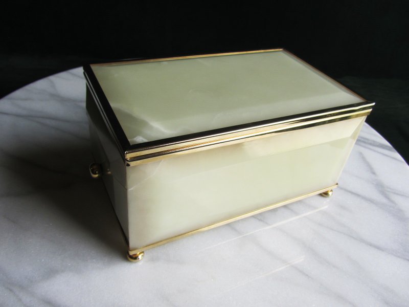 【老时光 OLD-TIME】早期二手台湾制厚重石材珠宝盒(瑕疵) - 收纳用品 - 其他材质 多色