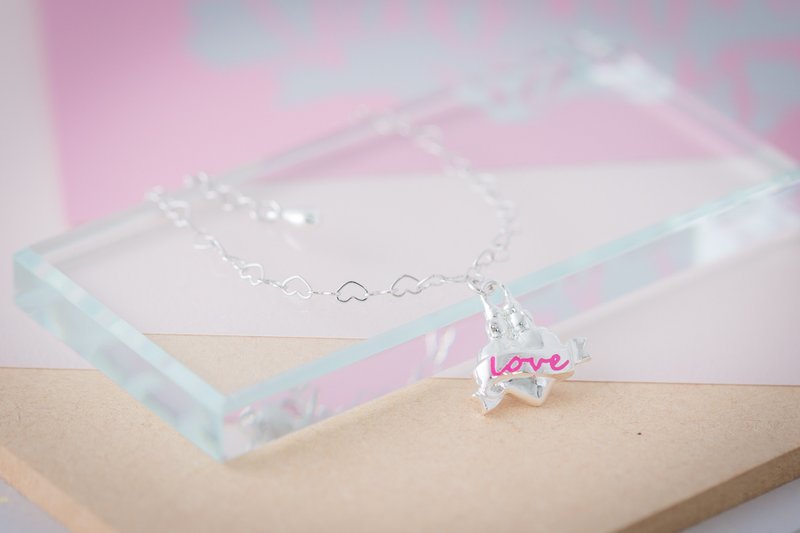 心锁系列 -相依 爱心造型手链 (HBRJA1023B) - 手链/手环 - 银 银色