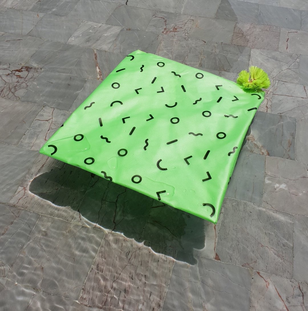 Plastic Bag with Nylon Taffeta Waterproof Inside / Green - 其他 - 塑料 绿色