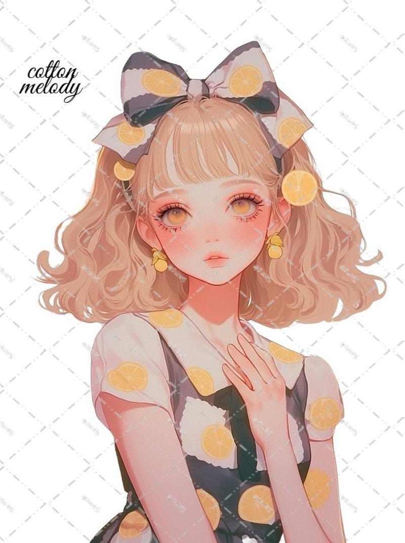 original sticker no.2319 人物贴纸 原创贴纸 原创人物贴纸 装饰贴纸 cotton melody - 贴纸 - 纸 