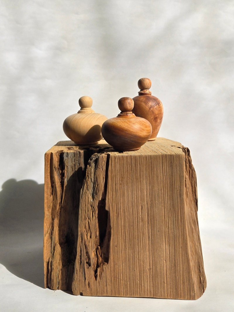 【桧木聚宝盆小品组】台湾桧木 居家/办公/开运聚财/ - 摆饰 - 木头 