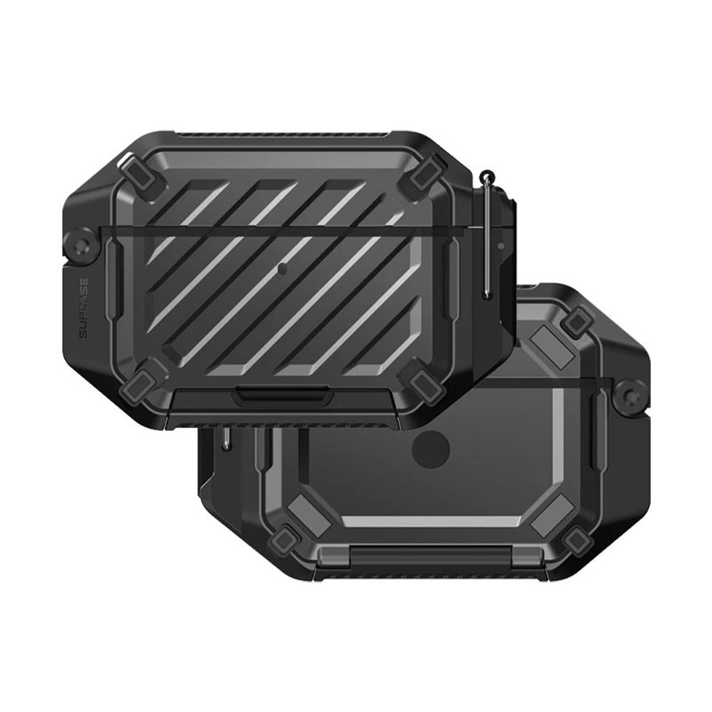 SUPCASE AirPods Pro 1/2代 (2023/2022/2019)全包式防水保护壳 - 耳机收纳 - 塑料 黑色