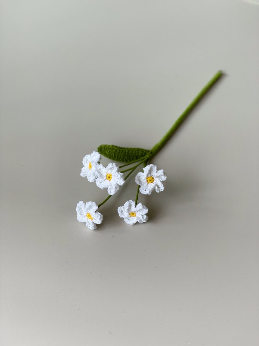 钩针花/针织花-勿忘我2色/摆饰/花束设计/生日礼物 - 摆饰 - 棉 