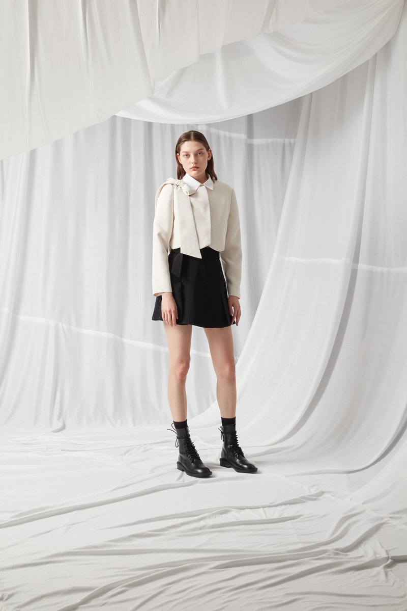 蝴蝶结西装外套 - 女装西装外套/风衣 - 其他材质 