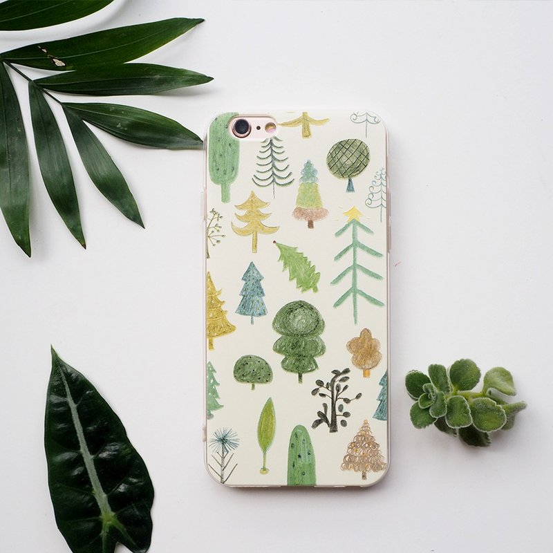 森林系小树清新植物全包耐摔软壳保护套手机壳可定制iPhone12pro - 手机壳/手机套 - 塑料 绿色
