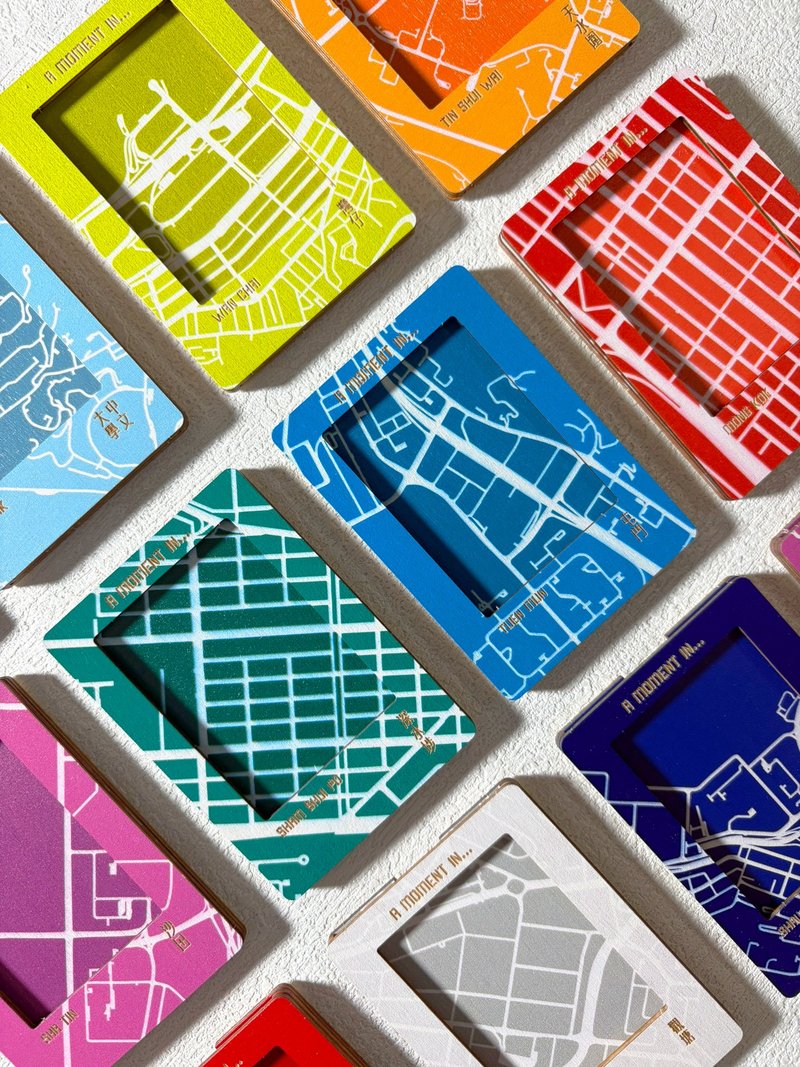 城市肌理木制磁吸即影即有相框 - 画框/相框 - 木头 多色