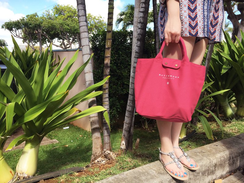 质感手提女包 vintage tote bag 帆布包 托特包 手提包 - 手提包/手提袋 - 其他材质 红色