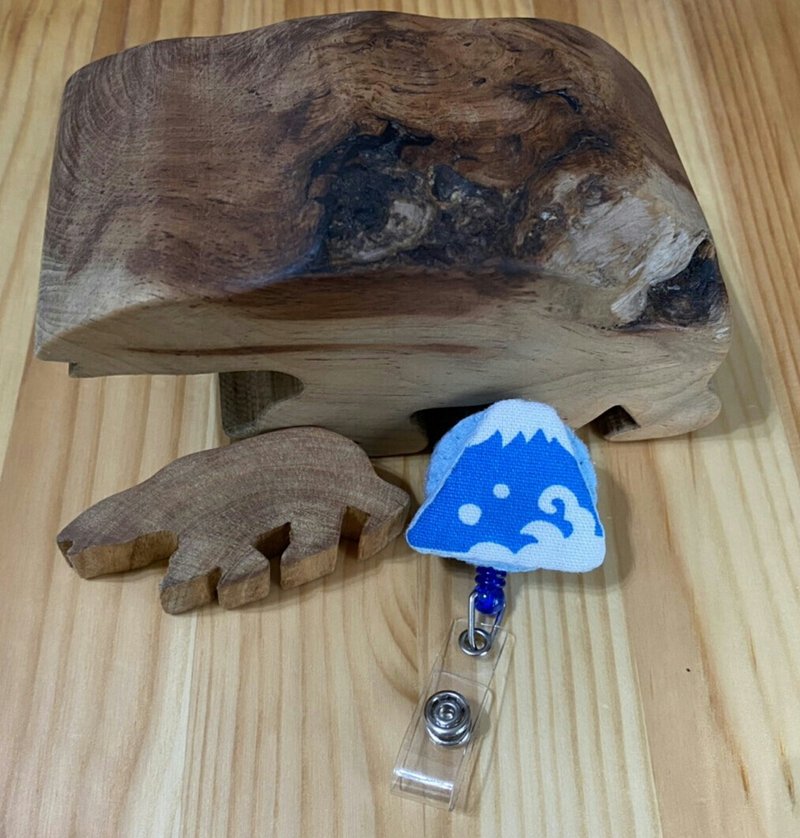 富士山  浪花 伸缩拉环 ( 钢丝线 ) 独家款 - 证件套/卡套 - 棉 
