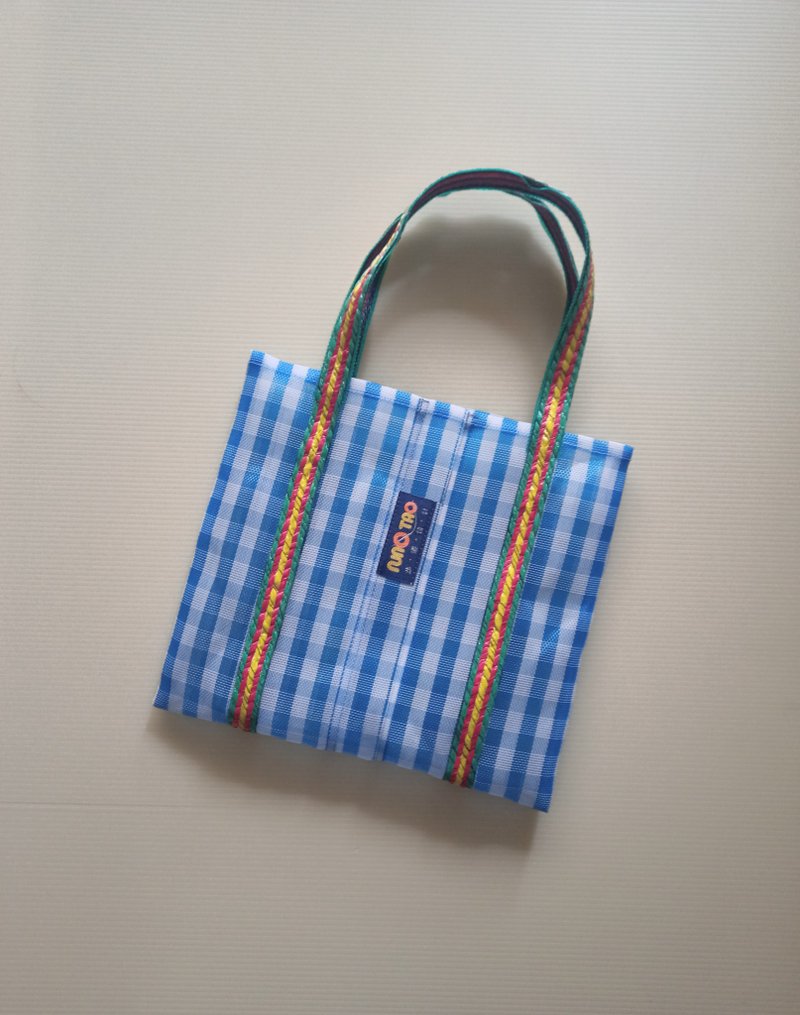 复古时尚轻便袋_蓝白清新 - 手提包/手提袋 - 尼龙 粉红色