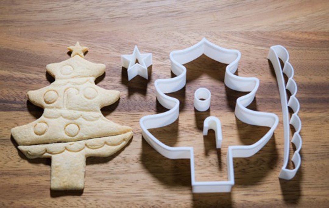Christmas tree set (cookie cutter / cookie type) - 厨房用具 - 木头 