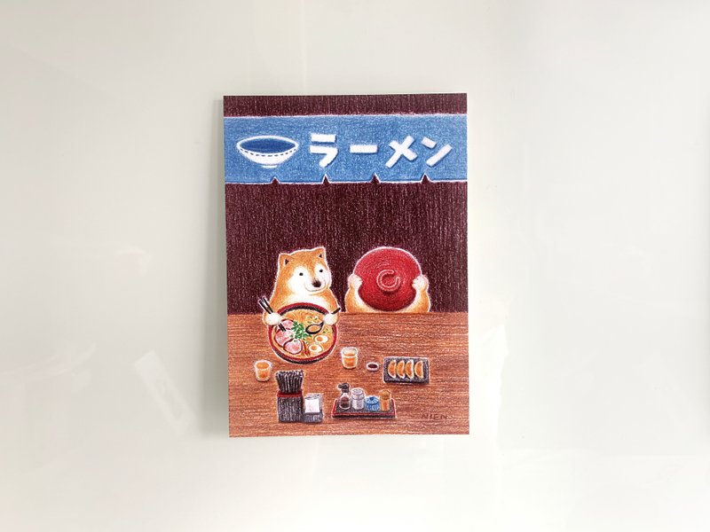 吃拉面 明信片 - 卡片/明信片 - 纸 咖啡色