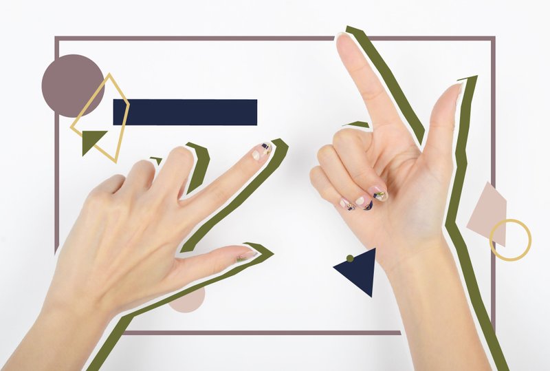 几何碰撞指甲贴 - 其他 - 其他材质 蓝色