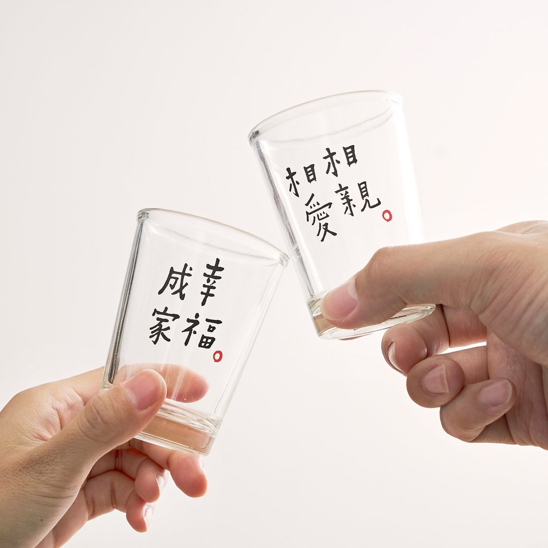 【Mao's 乐陶陶 x 何景窗】幸福成家玻璃杯礼盒组 - 碗 - 瓷 白色