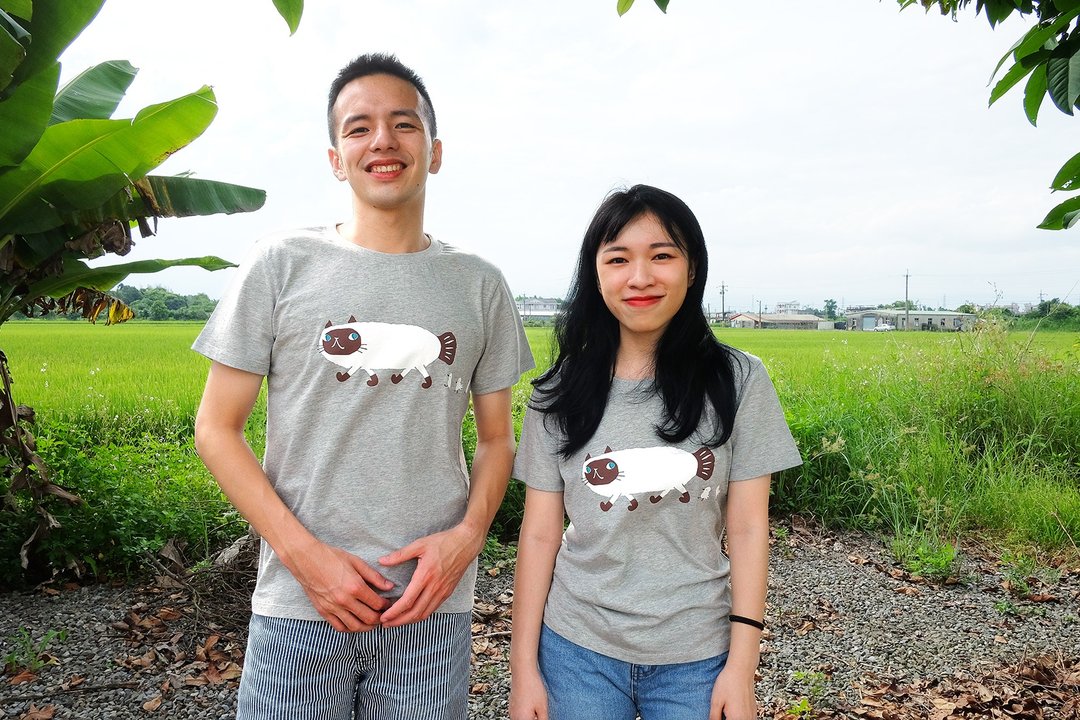美味好朋友2－中性纯棉T-Shirt/暹罗鱼喵Luna - 其他 - 棉 蓝色
