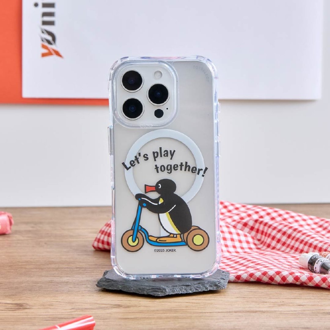 PINGU玩滑板车抗黄防摔MagSafe iPhone手机壳 - 手机壳/手机套 - 塑料 多色