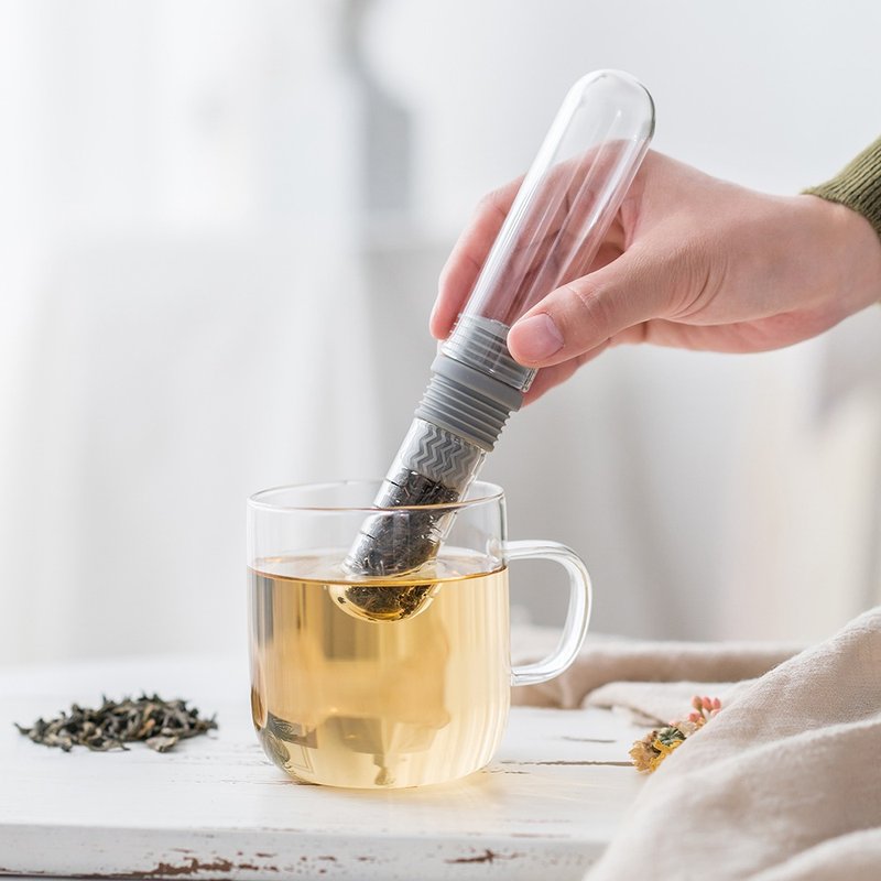 【泡茶组合】环保玻璃试管泡茶棒2入装 赠收纳袋 - 茶具/茶杯 - 玻璃 多色