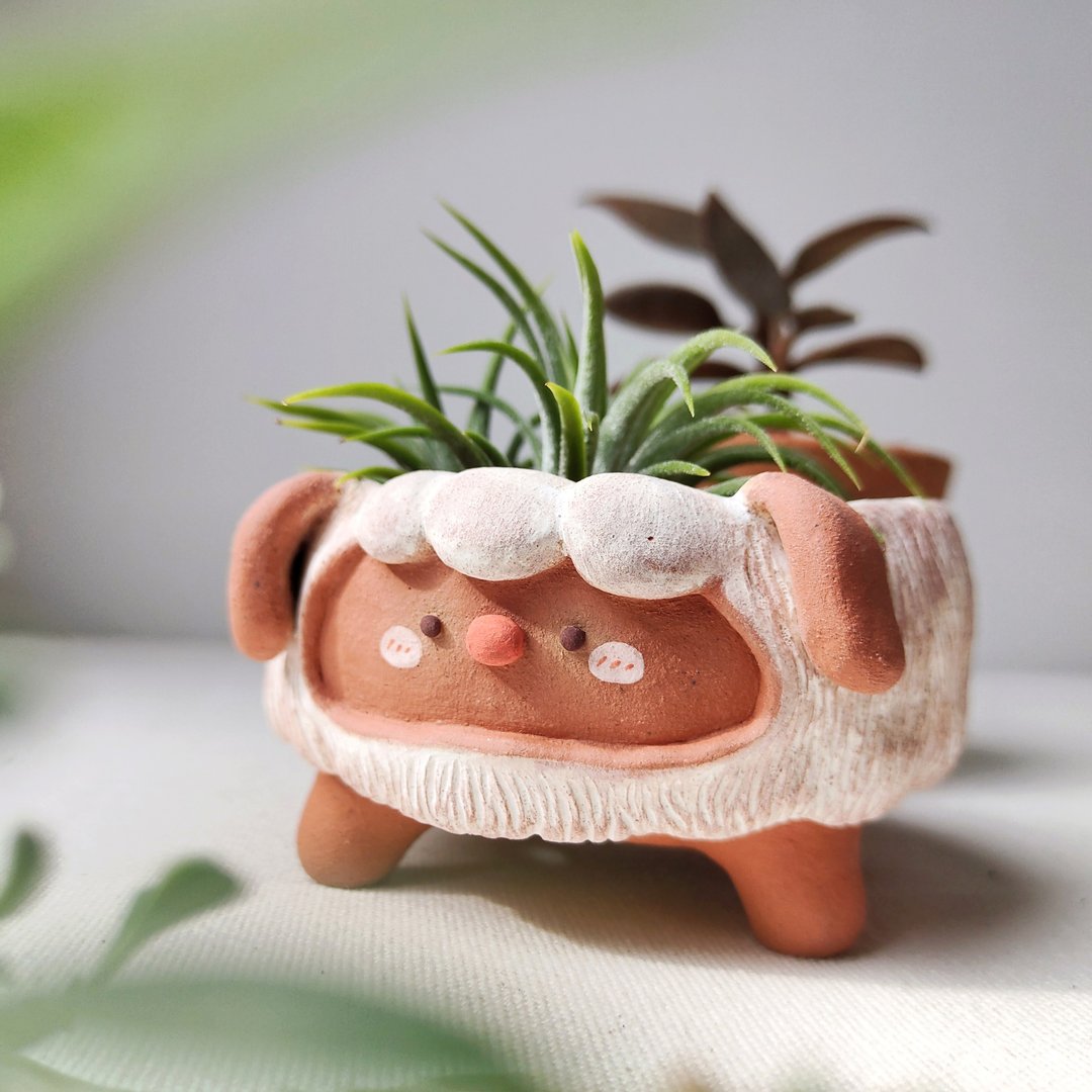 Jeep the planter. Handmade terracotta 花盆 - 花瓶/陶器 - 陶 