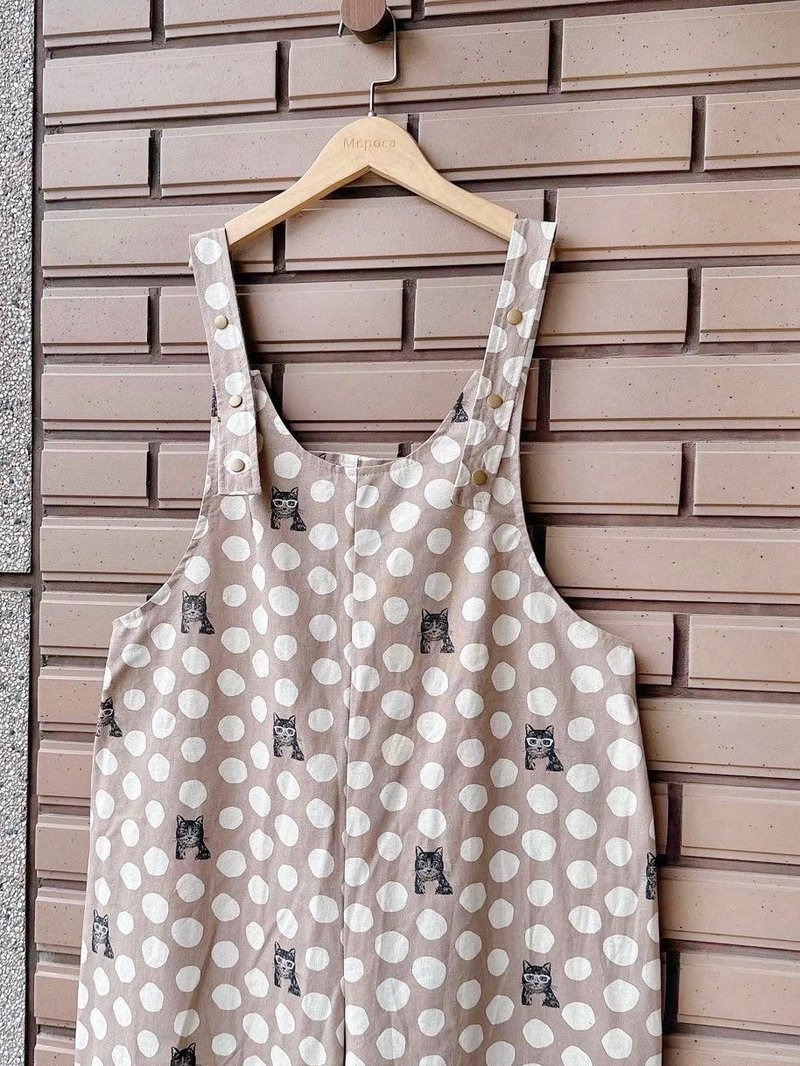 近视猫咪 - 大人新款吊带裤 - 背带裤/连体裤 - 棉．麻 多色