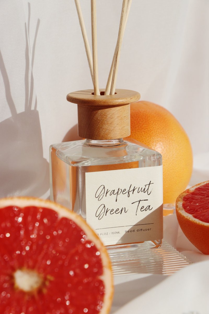 【西柚绿茶 Grapefruit Green Tea】 藤枝香薰 150ML - 香薰/精油/线香 - 其他材质 