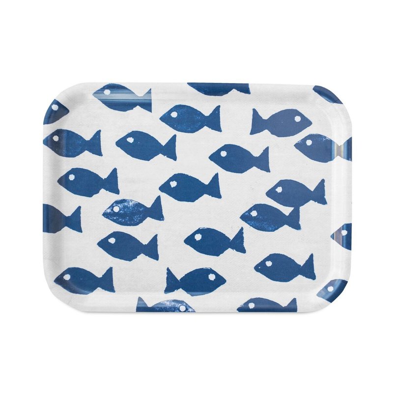 方型托盘-FISH TRAY, BLUE - 浅碟/小碟子 - 木头 蓝色