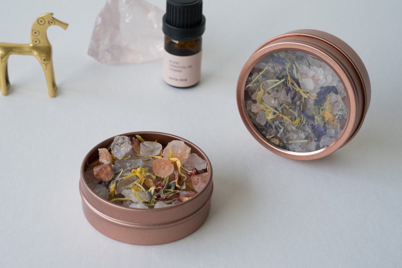 天然扩香 留白 玫瑰矿盐 随身香氛系列 - 香薰/精油/线香 - 水晶 粉红色