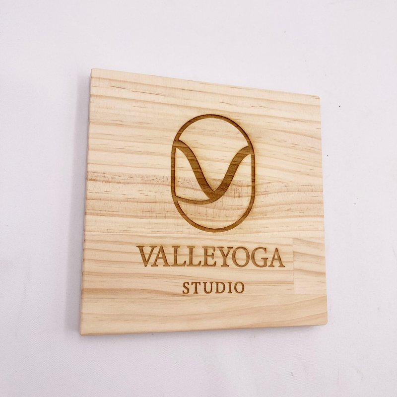 木头看板　小招牌　告示牌　LOGO图腾商标　品牌形象雷射雕刻 - 墙贴/壁贴 - 木头 卡其色