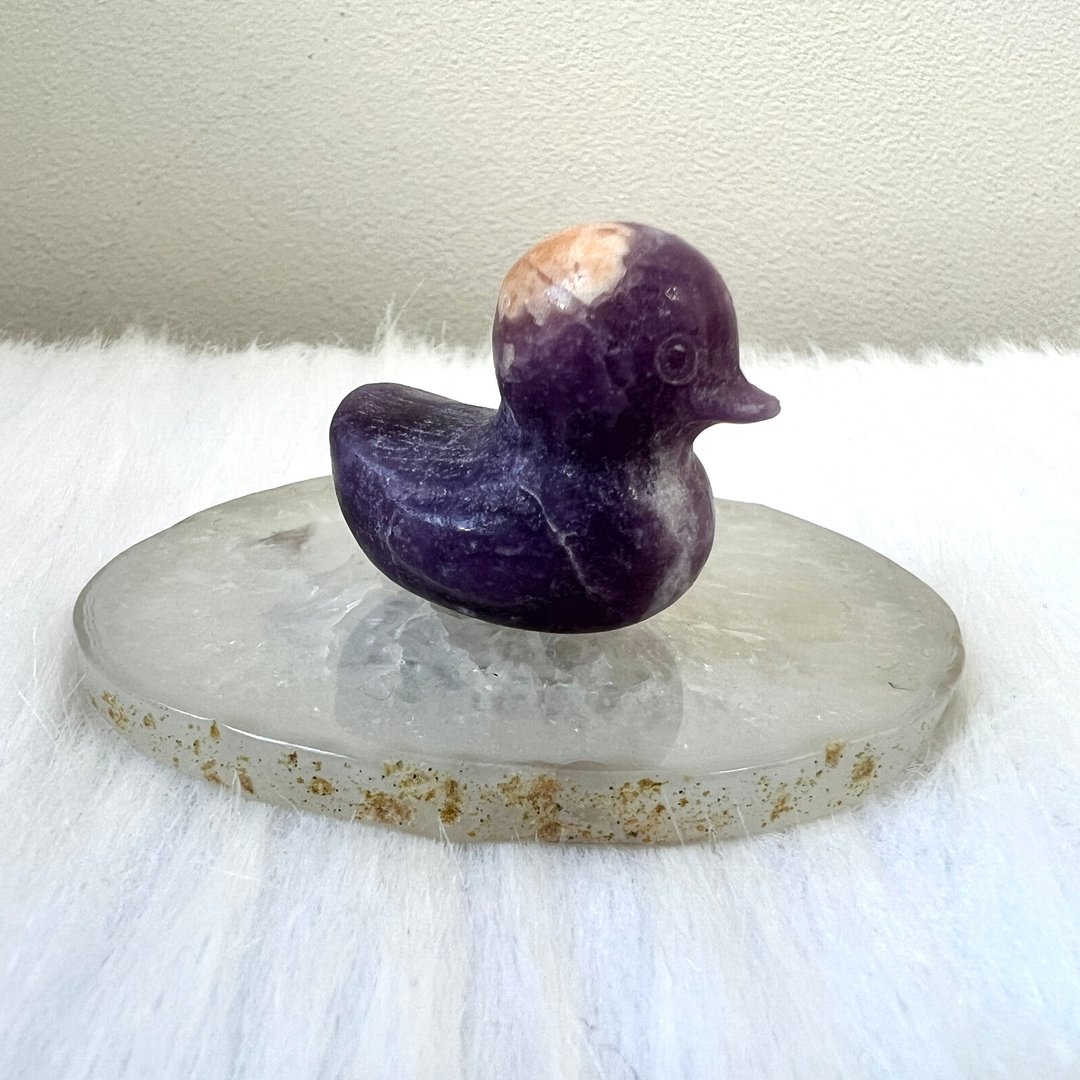 紫云母小鸭 | 水晶 | 水晶摆件 | 水晶卡通及动物 - 摆饰 - 水晶 紫色