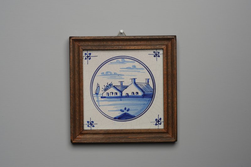 荷兰手绘农场风景瓷砖挂饰/代尔夫特蓝/ Delft/台夫特/欧洲青花瓷 - 海报/装饰画/版画 - 陶 蓝色
