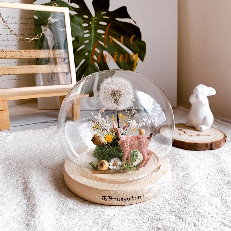 永生花 蒲公英 干燥花 毕业  礼物 生日 送礼 情人节 祝福 开幕 - 干燥花/捧花 - 植物．花 卡其色