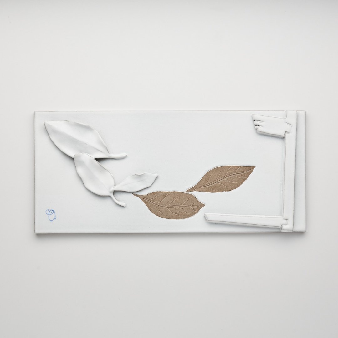 知秋│Autumn Leaves - 陶板壶承/茶盘 - 茶具/茶杯 - 陶 白色