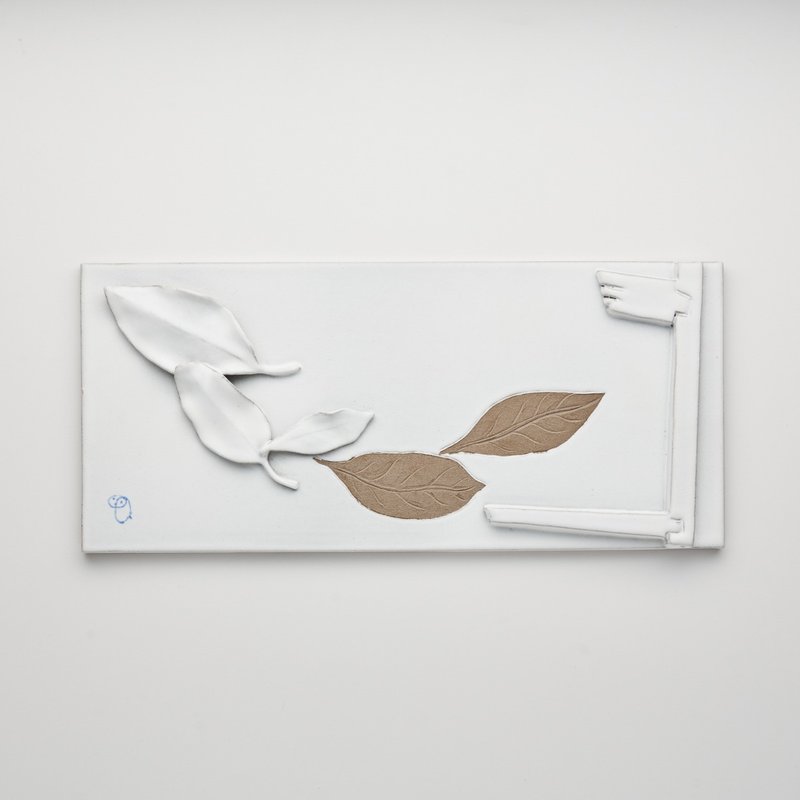 知秋│Autumn Leaves - 陶板壶承/茶盘 - 茶具/茶杯 - 陶 白色