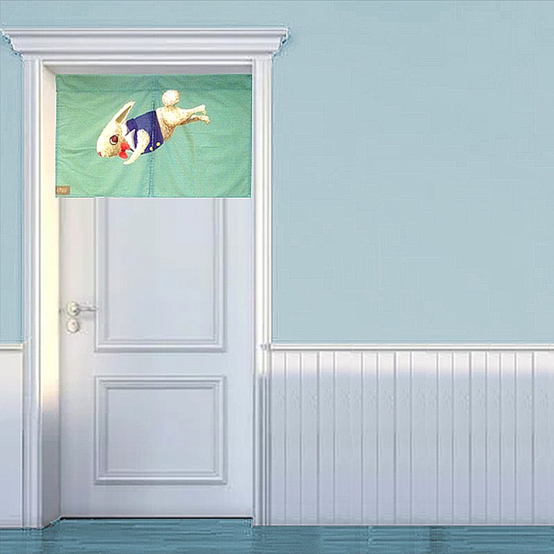 瞬移兔 - 归属主义二开式穿管短门帘 - 门帘/门牌 - 棉．麻 