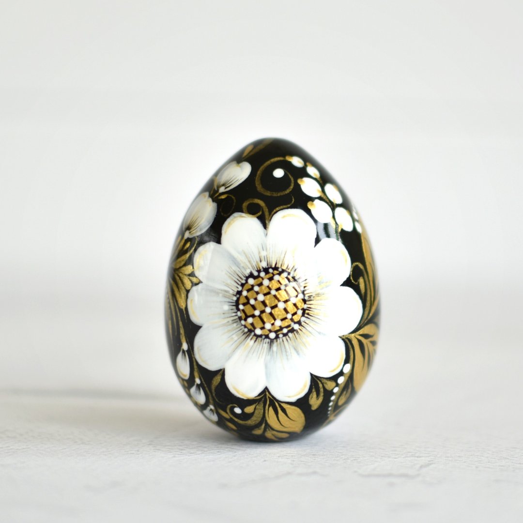 Easter painted wooden egg Russian egg decor Decorative egg Easter decor - 其他 - 木头 多色