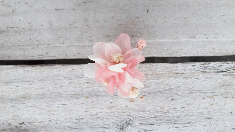 舞蝶 干燥花 不凋花戒指 - 戒指 - 植物．花 粉红色