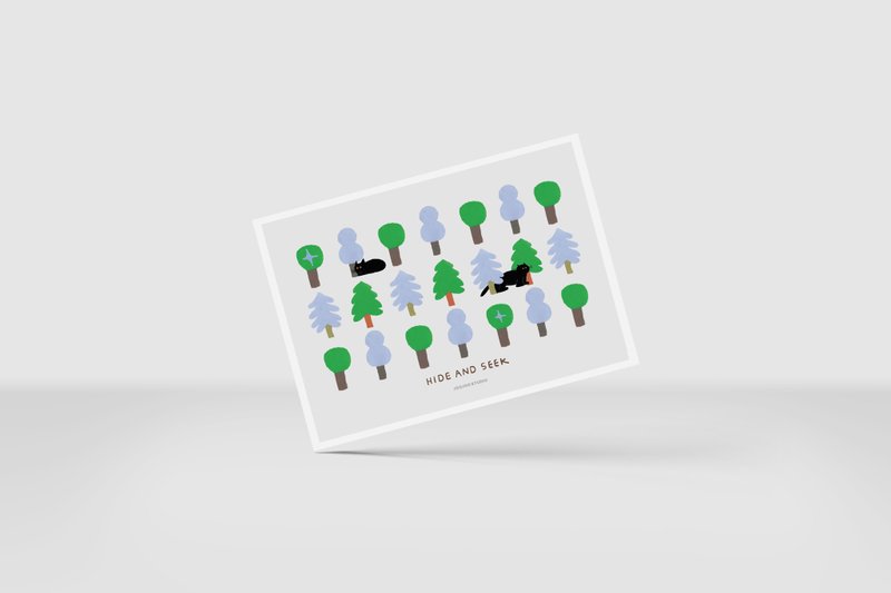 捉迷藏卡 (A5/A6) - 卡片/明信片 - 纸 