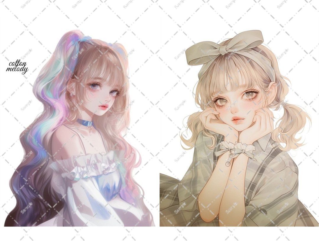 original sticker no.6345 人物贴纸 原创贴纸 人物贴纸 女孩贴纸 原创人物贴纸 - 贴纸 - 纸 