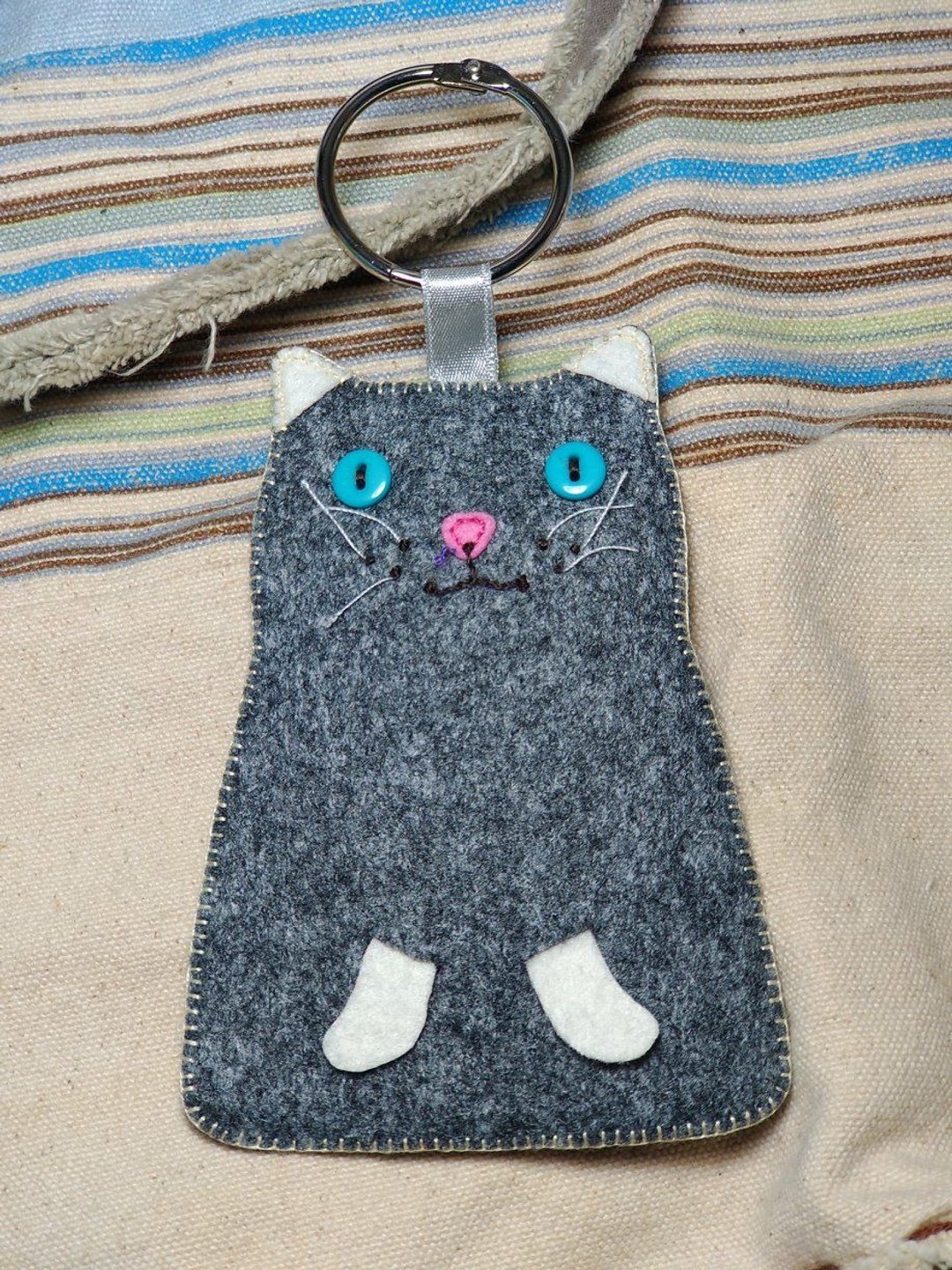我的猫咪卡套/证件套-灰色 - 证件套/卡套 - 其他人造纤维 灰色