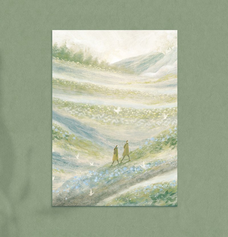 插画明信片 - 走入山林 - 卡片/明信片 - 纸 
