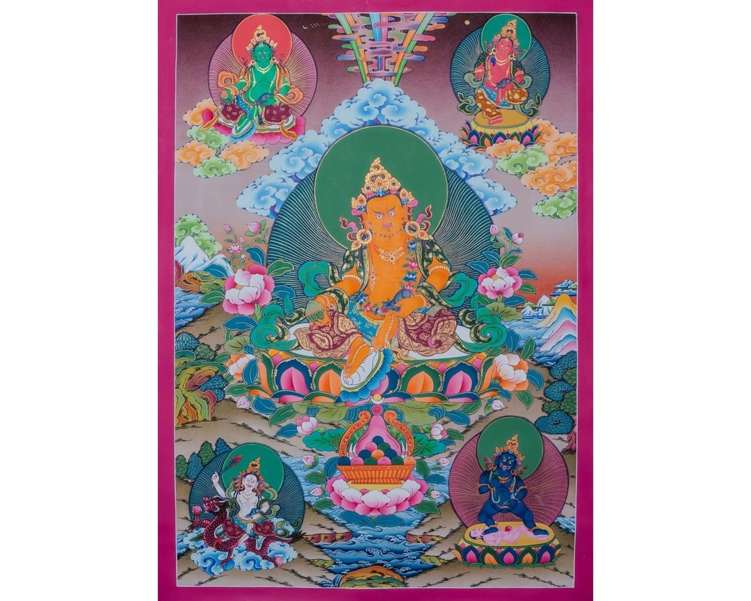 财神藏巴拉唐卡  财神神明  是挚爱的人和家居装饰的完美礼物 - 墙贴/壁贴 - 其他金属 多色