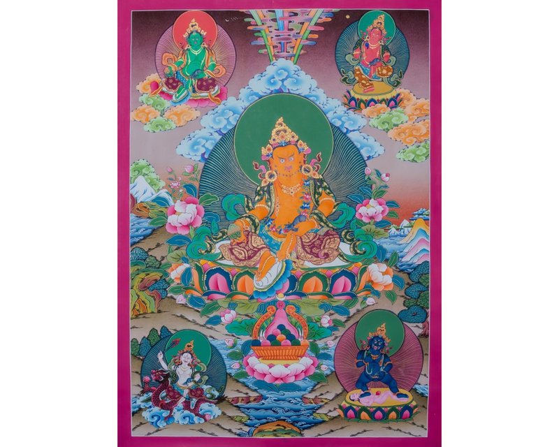 财神藏巴拉唐卡  财神神明  是挚爱的人和家居装饰的完美礼物 - 墙贴/壁贴 - 其他金属 多色