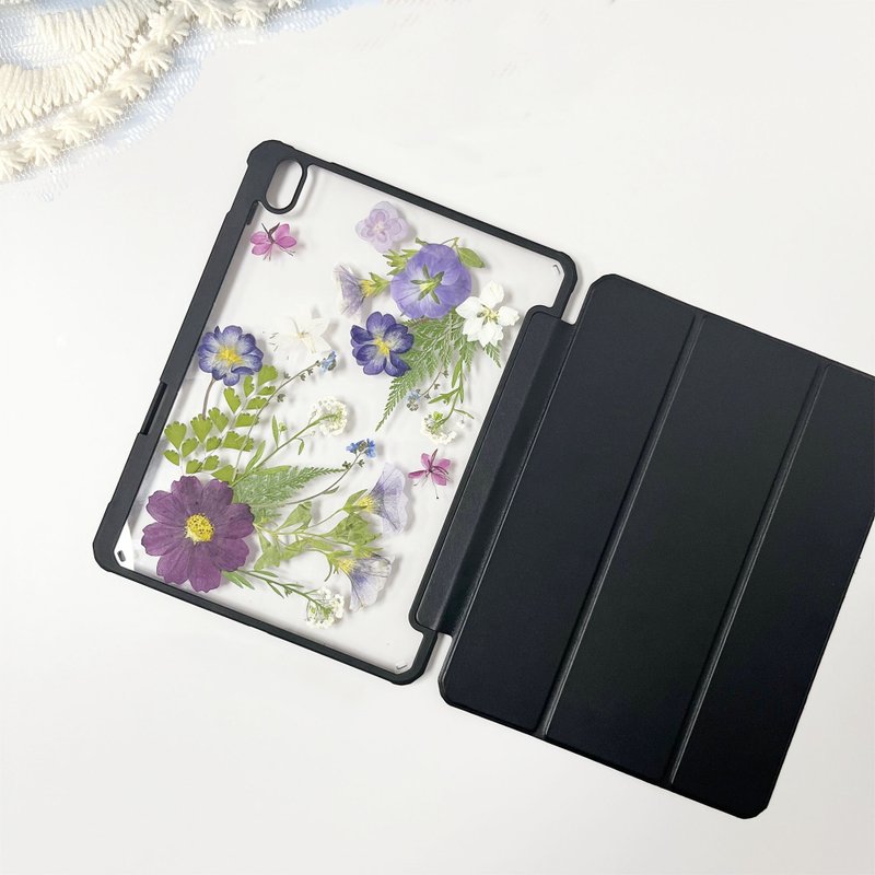 紫色守候手作押花iPad壳 iPad Air 11寸 13寸 iPad Pro 11寸 13寸 - 平板/电脑保护壳 - 植物．花 