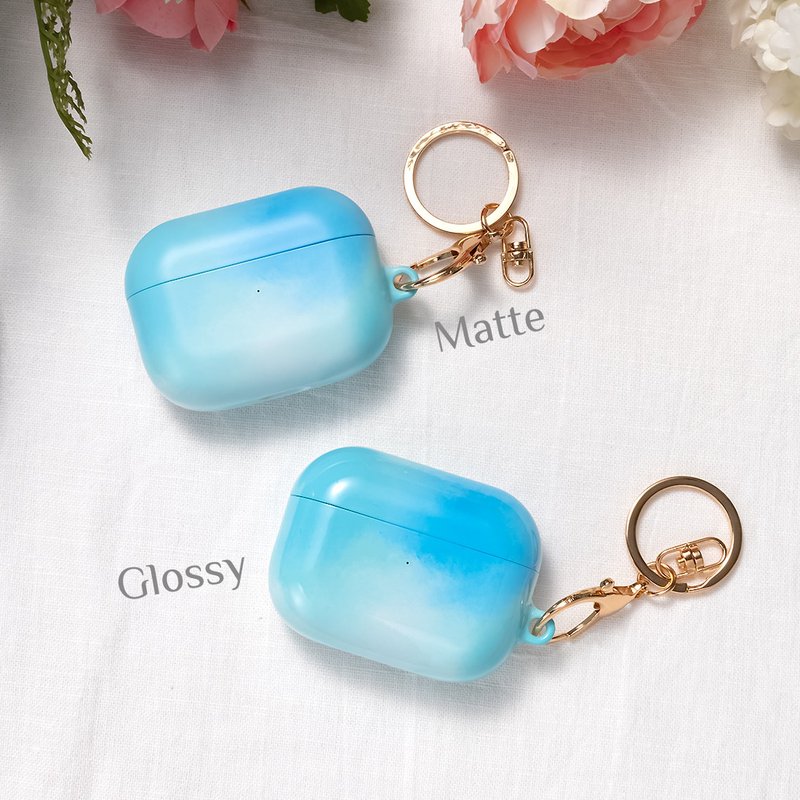 【定制化】春之彩云 AirPods Pro 3 / AirPods 4 保护壳 - 耳机收纳 - 塑料 蓝色