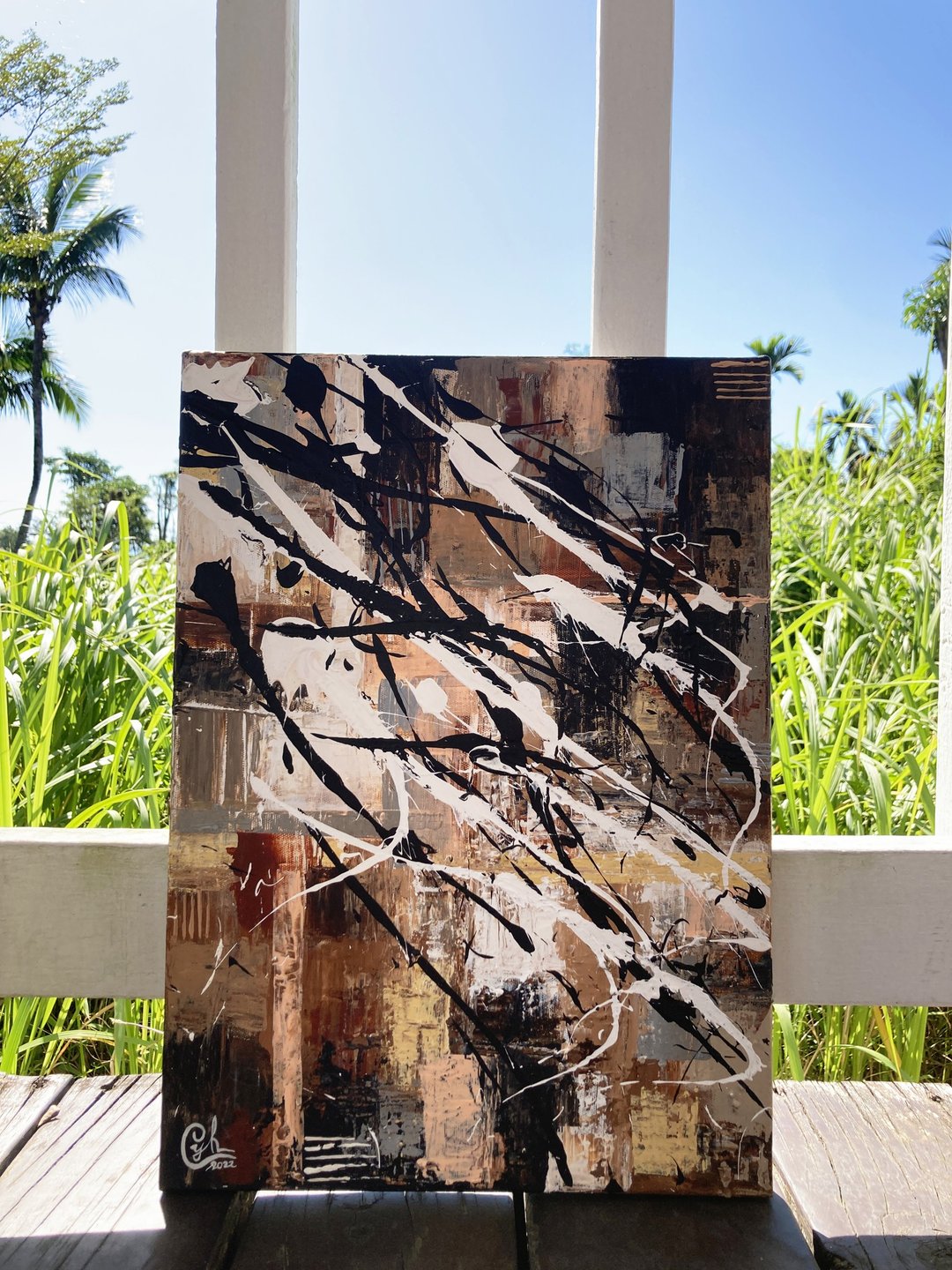 抽象绘画 感觉就像这样5  abstract painting Feel Like This 5 - 订制画像 - 棉 咖啡色